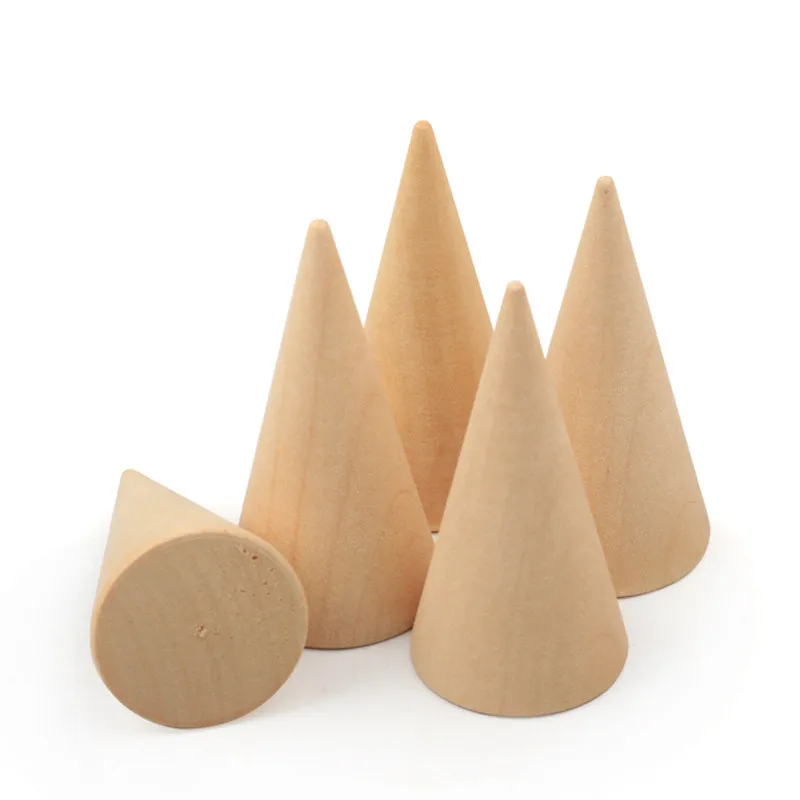 

6pcs/set, simple log cone display stand, counter display props, jewelry photography props