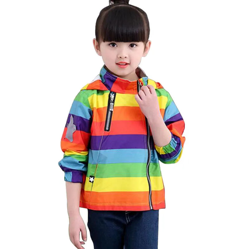 

New Boys Girls Thin Jacket Children's Jackets Clothing Kids Coats Spring Autumn Baby Windbreaker Waterproof Outerwears 01-6801