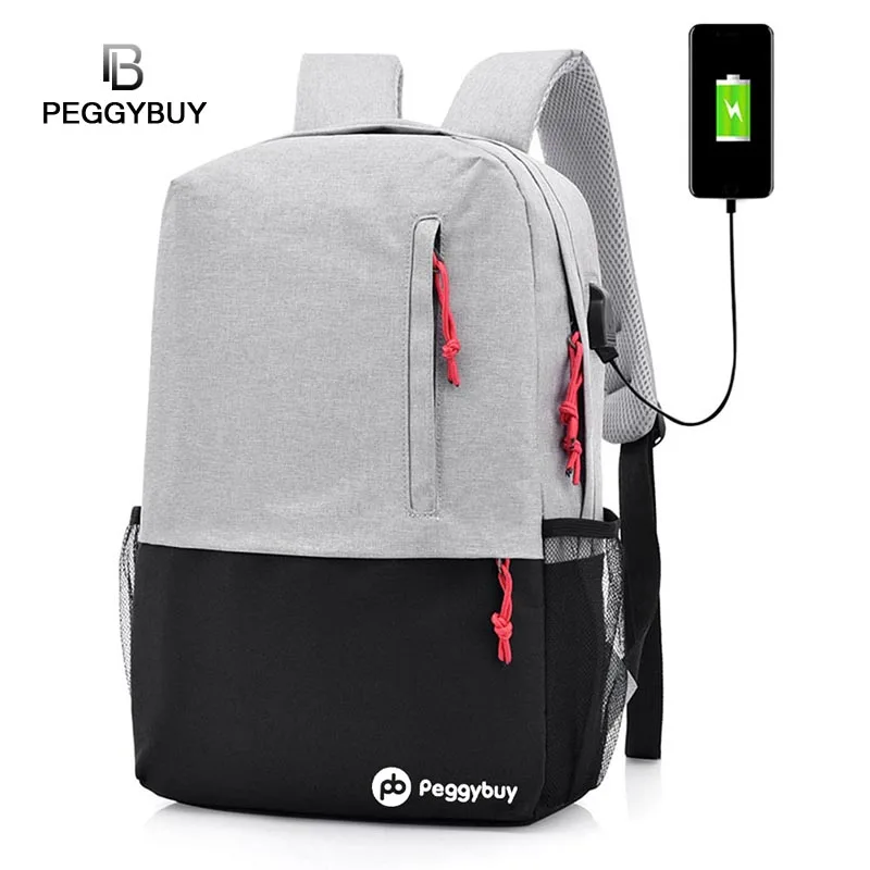 

USB Charging Backpack Unisex Laptop Antitheft Backpacks Back to School Canvas Shoulder Bags for Teenagers Male Feminina Mochila