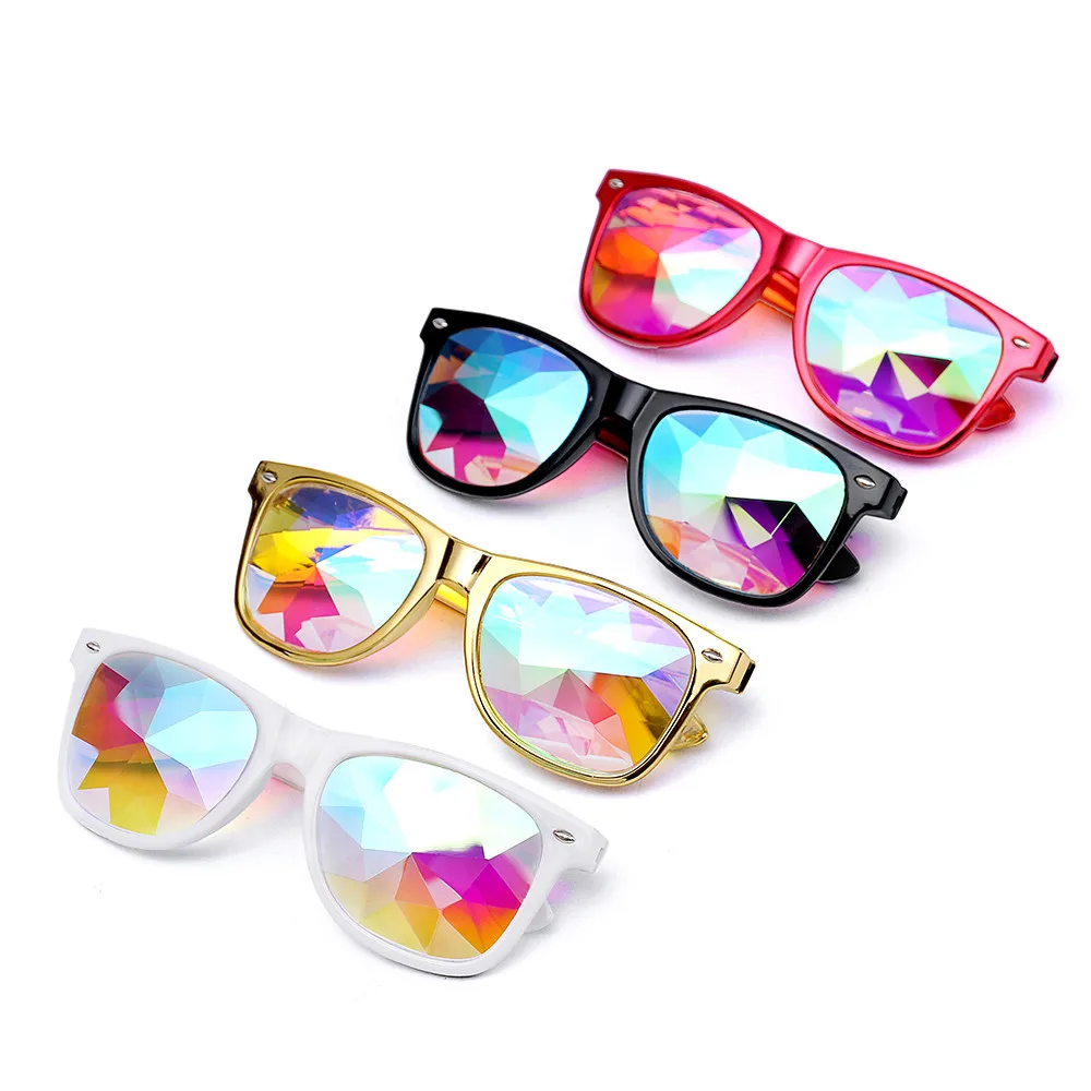 

Sunglasses Women 2019 Kaleidoscope Colorful Glasses Women Rave Festival Party EDM Sunglasses Male Female Retro Diffracted Lens
