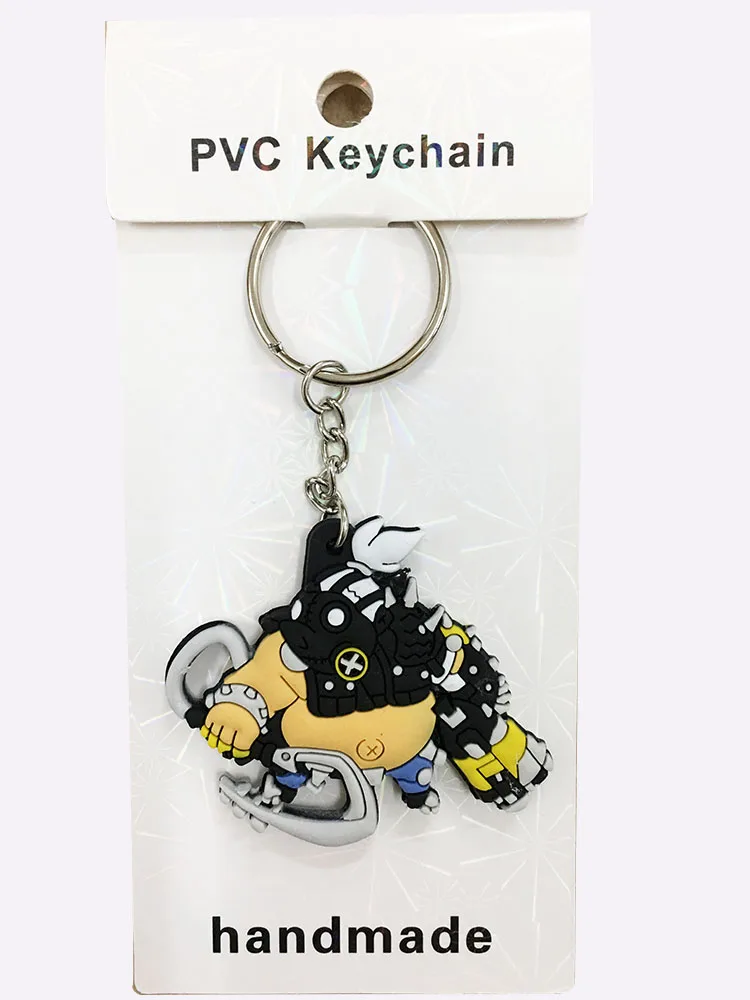 

COSANER Overwatch two-sided key chain Handmade PVC Keychain Trinket Cute Pendant Jewelry Charms Key Rings Hot Anime key ring