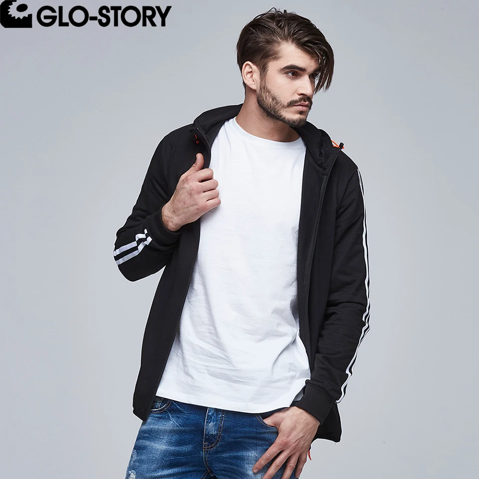 GLO STORY мужской спортивный костюм на молнии толстовка с капюшоном Мужская новинка