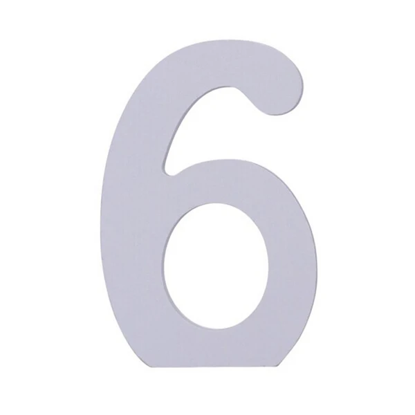 Pure White Digital Furnishing Articles Household Wedding Decoration Wooden Props (Number 6) | Дом и сад