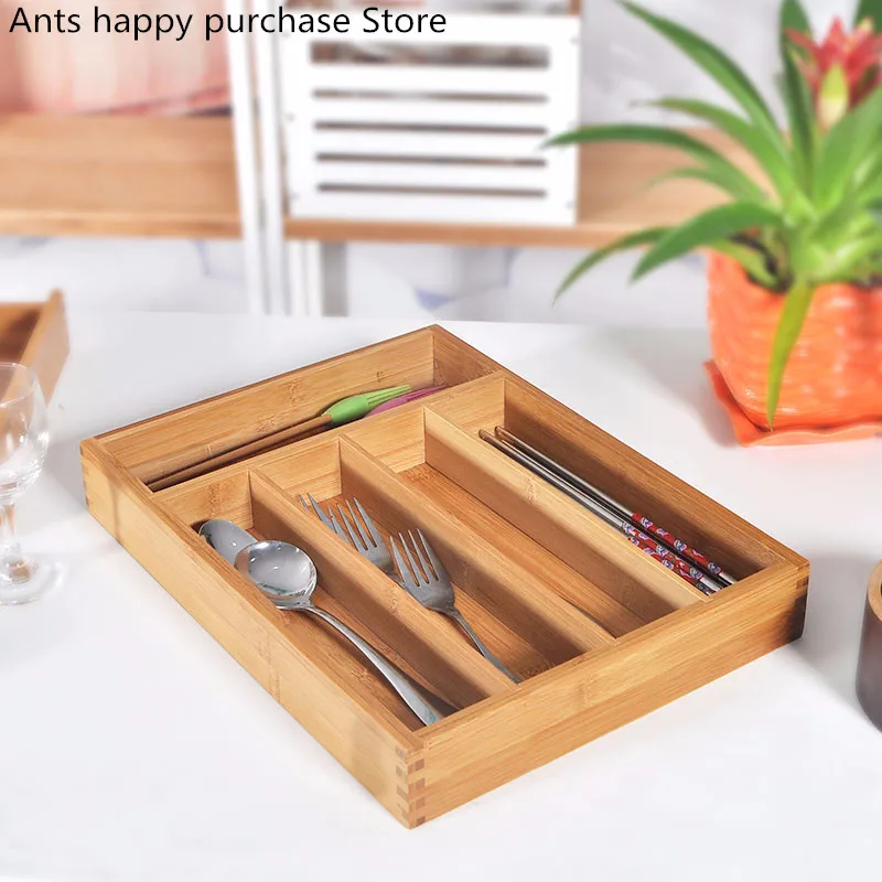 Nan bamboo telescopic cutlery box Hotel tableware chopsticks storage