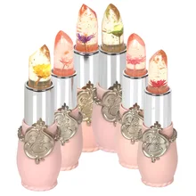 Увлажнитель длительного действия прозрачный цветок губная помада Косметика Водонепроницаемый Температура Изменение цвета желе Majic помада бальзам