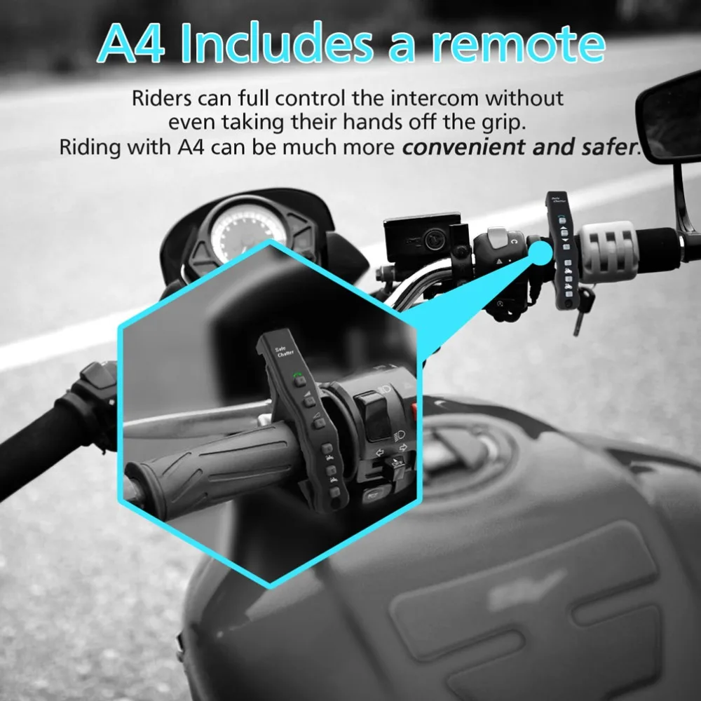 2 шт Lexin A4 мотоциклетный Bluetooth шлем домофон гарнитура Переговорная поддержка пульт дистанционного управления с 1 шт пульт дистанционного управления