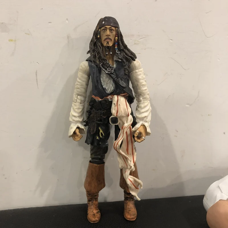 

Original Pirates Of The Carribean - Captain Jack Sparrow Joints Doll Action Figure Collectible Model Loose Toy