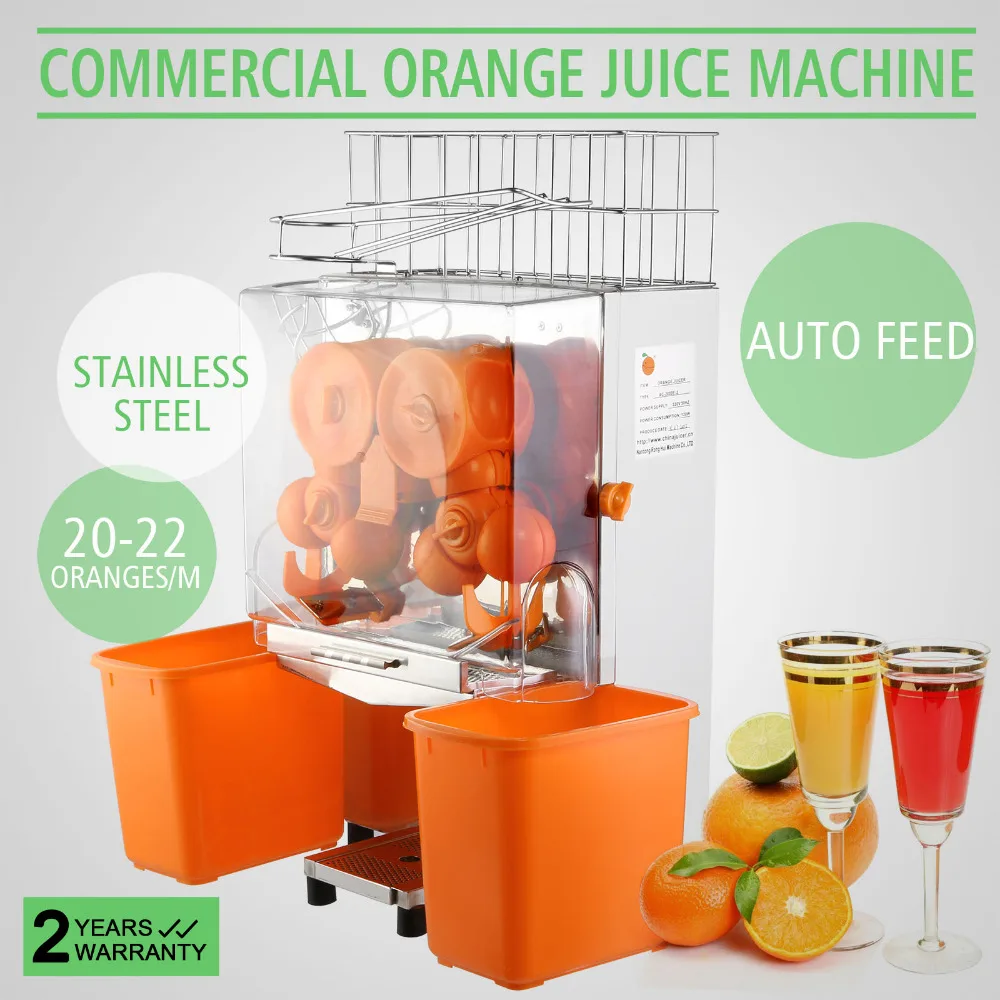

20-22 Oranges Per Mins Commercial Juicer Machine Auto Feed Squeeze Orange Lemon Squeezer