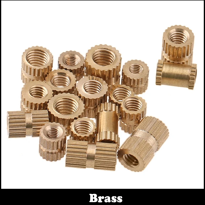 Size: M3X16X5.3mm NUTW-22148 50PCS M3 Injection Molding Brass Knurled Thread Inserts Nuts 