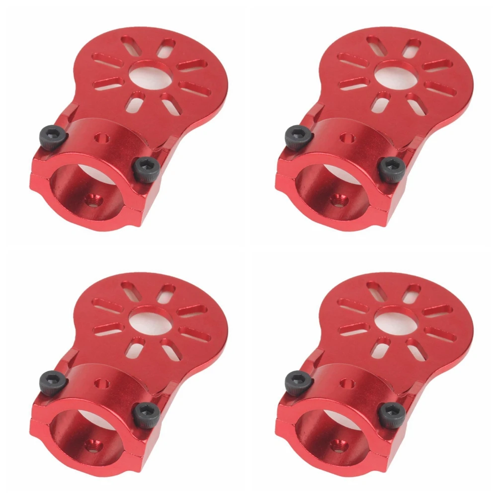 4PcsRedAluminiumAlloyMotorMountHolderfor16mmGlassCarbonFiber