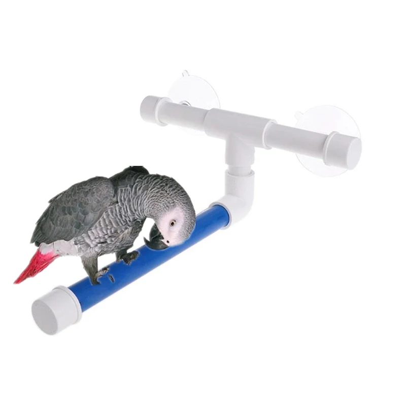 Игрушка для птиц складной попугай душ жердочка для птиц с присоской для попугаев Cockatoo Conure BDF99