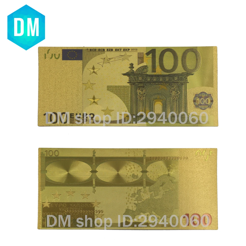 10 шт красочные позолоченные евро 10 золотые банкноты хорошее произведение искусства подарочная бумага деньги подарки - Цвет: style 3