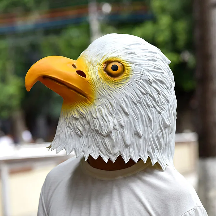Реалистичные вечерние костюмы для Хэллоуина для взрослых Маска орла (белая маска орла)