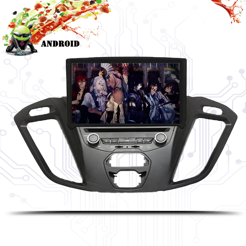 Sale Android 9.0 Octa Core 8" Car DVD Multimedia GPS for Ford Transit Custom 2013-18 With Radio 4GB RAM BT SD WIFI USB Tape Recorder 5