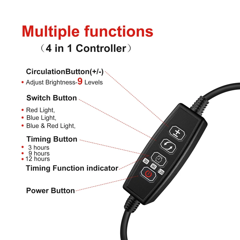 Полный спектр светодиодный свет для выращивания DC5V 30 Вт гибкий зажим USB источник питания для ноутбука растительный свет для цветочных