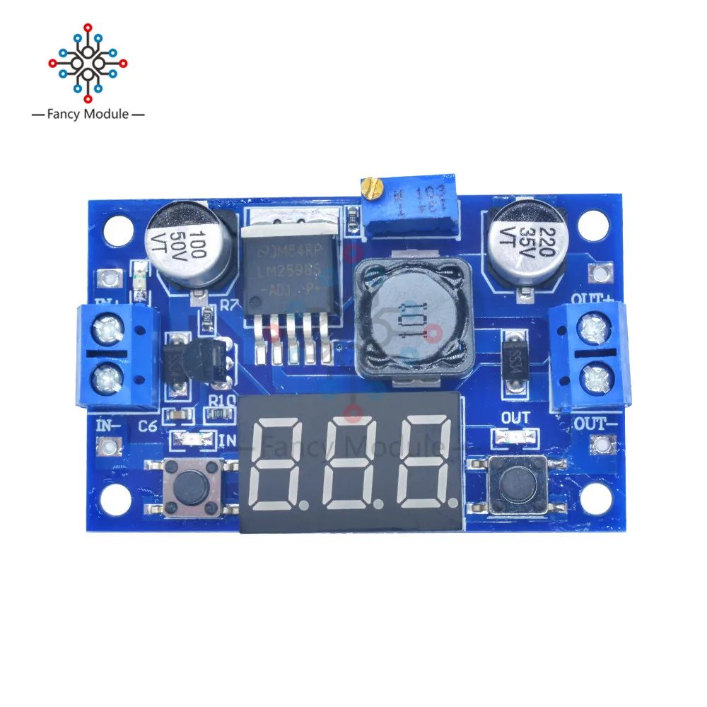 DC 4,0~ 40 до 1,3-37 в светодиодный вольтметр понижающий модуль преобразователя питания LM2596