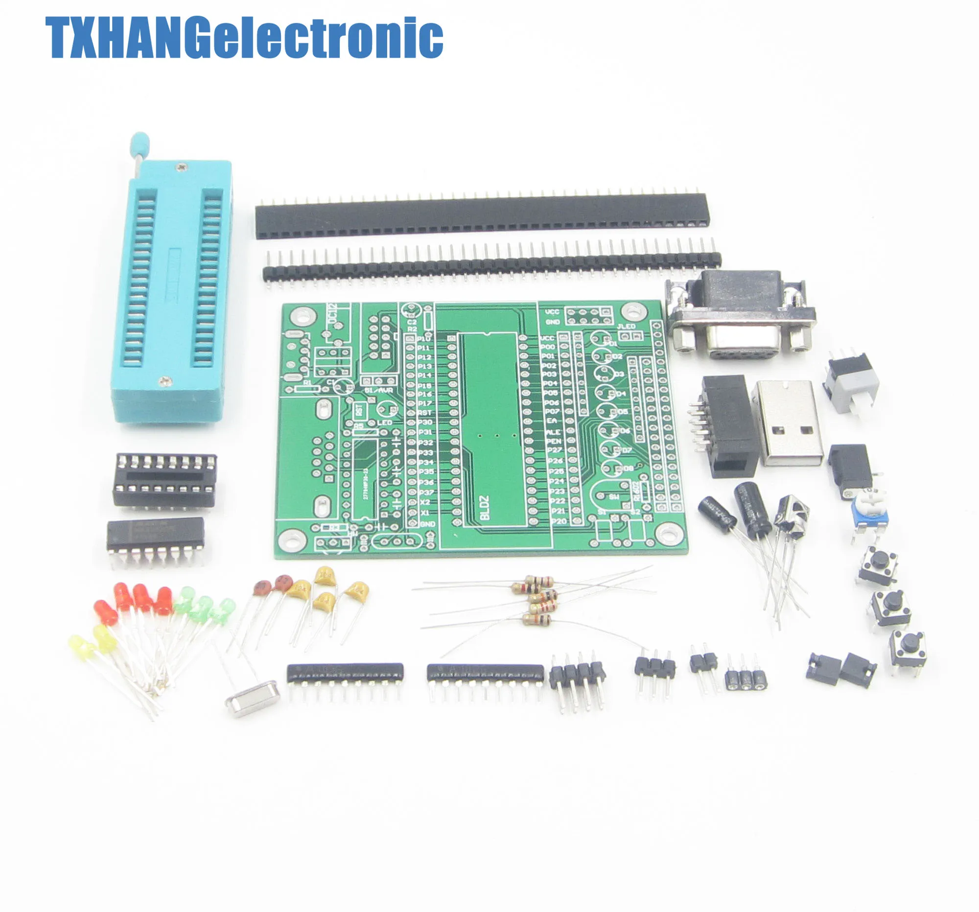 

C51 AVR MCU development board DIY learning board kit Parts and components