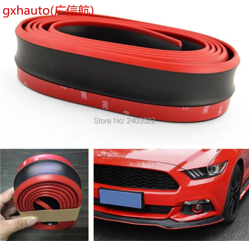 2.5M Autos Front Bumper spoiler side rubber strip trim protector skirts lipin Bumpers from