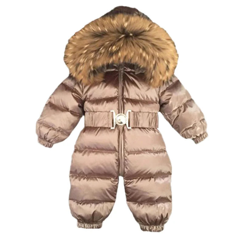 Baby Jumpsuits Boys Girls Winter Overalls Rompers Duck Down Jumpsuit ...