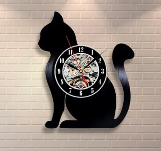 Новинка, популярные креативные настенные часы с виниловой пластинкой, современный дизайн, настенные часы с животными, собаками, кошками, лошадками, классические часы, Relogio Parede - Цвет: T5712