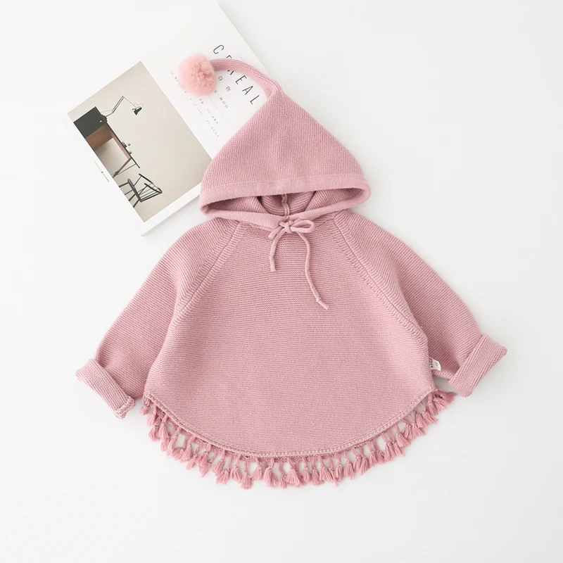 baby girls jacket Autumn girl sweater font b children b font hooded long sleeve cuffs bat