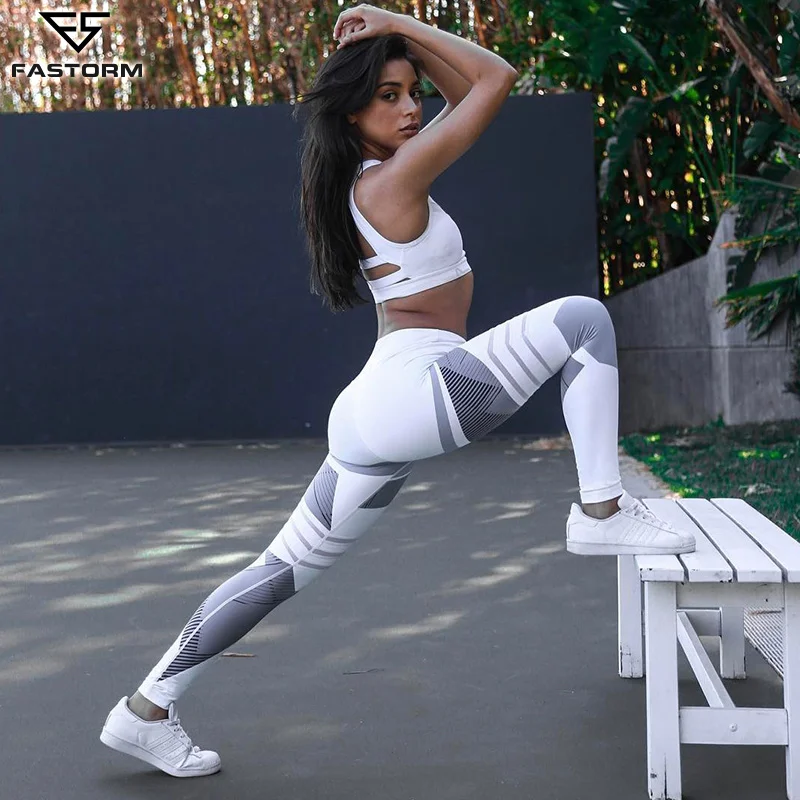 

FASTORM Sports Yoga Set Tight Energy Seamless Women Fitness Leggings High Waist Sports Wear For Gym Quick Dry Trousers