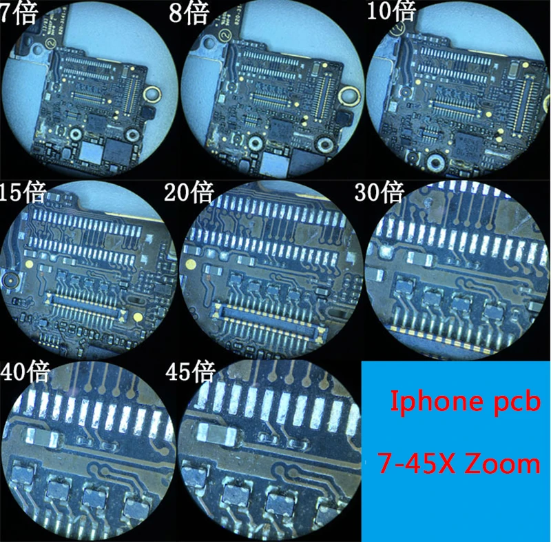 Промышленный 7X-45X Simul-focal Тринокулярный Стерео микроскоп VGA HDMI видеокамера 720P 13MP для телефона PCB пайки ремонт лаборатории