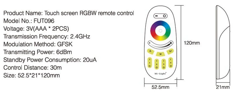 Ми свет WIFI контроллер led концентратор+ RF сенсорный 4 зоны РФ Пульт дистанционного управления+ 4 шт. 2,4 г контроллер для детей возрастом от 12 V-24 V RGB RGBW rgbww Светодиодные ленты