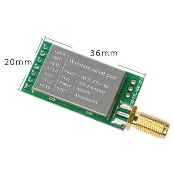 

SX1278/SX1276 wireless module | 433MHZ wireless serial | LORA spread 3000 m | UART interface