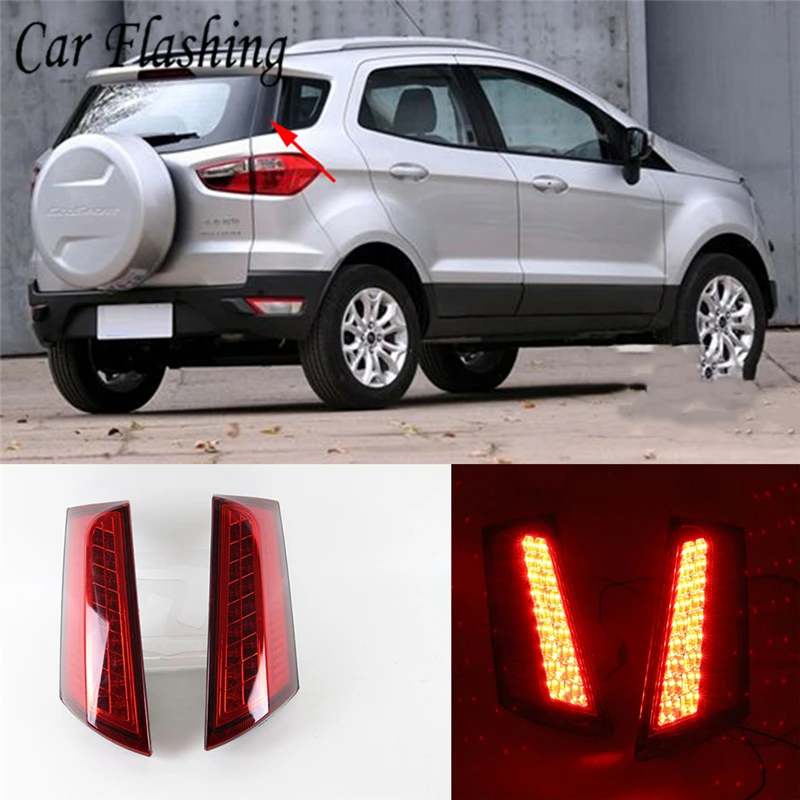 2Pcs LED rear bumper lights brake lamp tail light reflector Rear Fog