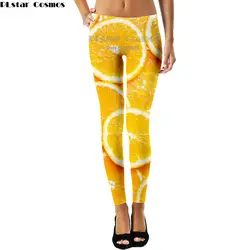 PLstar Cosmos высокая эластичность с фруктовым принтом модные облегающие леггинсы упражнения для брюк повседневные штаны, леггинсы для женщин