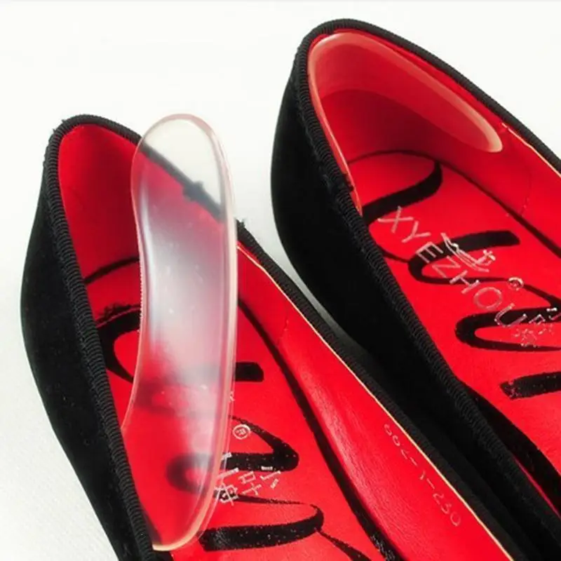 2pcs Crystal Silicone Rear Pad Non slip Gel Pad Shoe Pad Anti friction