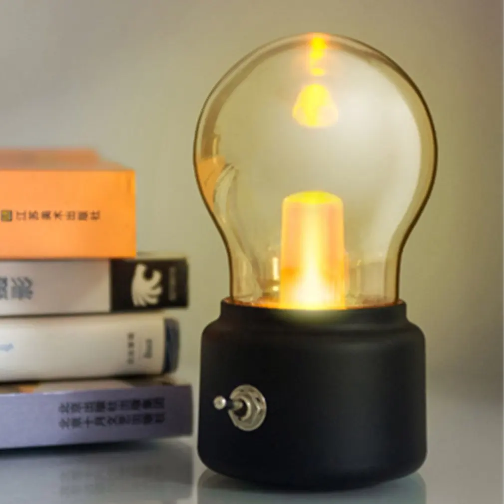 Классическая лампа, светодиодный светильник, декоративный ночник, зарядка через usb, теплый атомосферный свет, высокое качество, Прямая