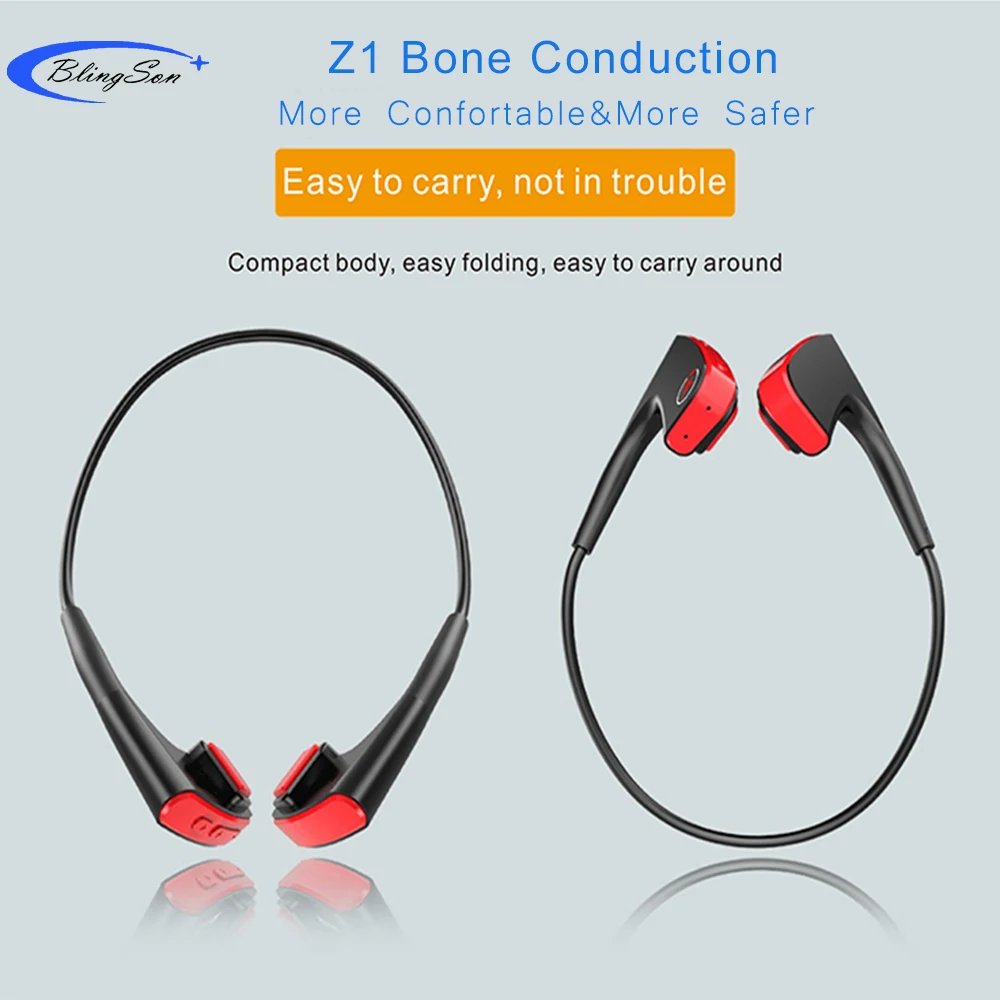 

Bone Conduction Wireless Sport Bluetooth Headphone Stereo Earphone Sports Headset New Tech Hearing Aid With Mic for IOS Andoid