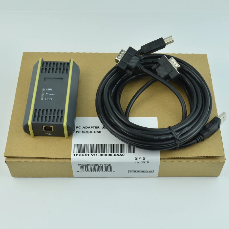 

USB-MPI DP PPI compatible for Siemens S7-200/300/400 PLC Programming Cable PC Adapter USB A2 6GK1 571-0BA00-0AA0 PC Adapter