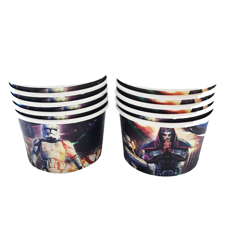 

10pcs/pack Star Wars theme disposable ice cream cups Star Wars disposable paper cups Star Wars ice cream cups