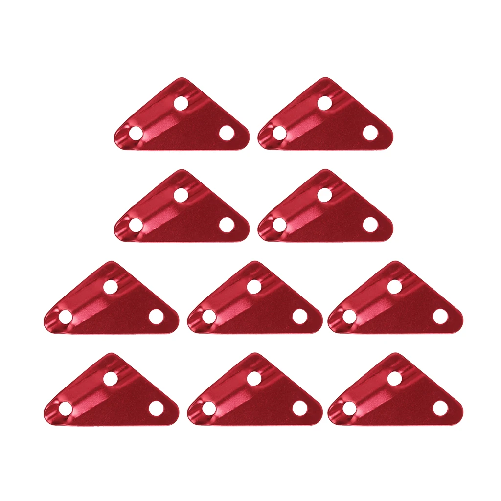 

10pcs Alloy Triangle Camping Tent Cord Rope Fastener Guy Line Bent Runners Hook Hanger Tightener Rope Tensioners