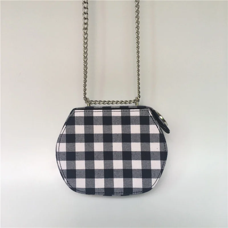 

Fashion Box grid Handbags leather purse High quality crossbody bags for British style women chain bag Shoulder messenger bag sac