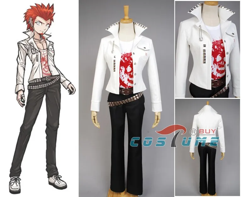 Danganronpa Leon Kuwata Косплей Костюм Хэллоуин карнавальные костюмы для мужчин и женщин