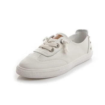 

White Shoes Woman Female Volleyball Genuine Leather Shoes For Women Breathable Wild Student Sports Soes Flat Tennis Women Shoes