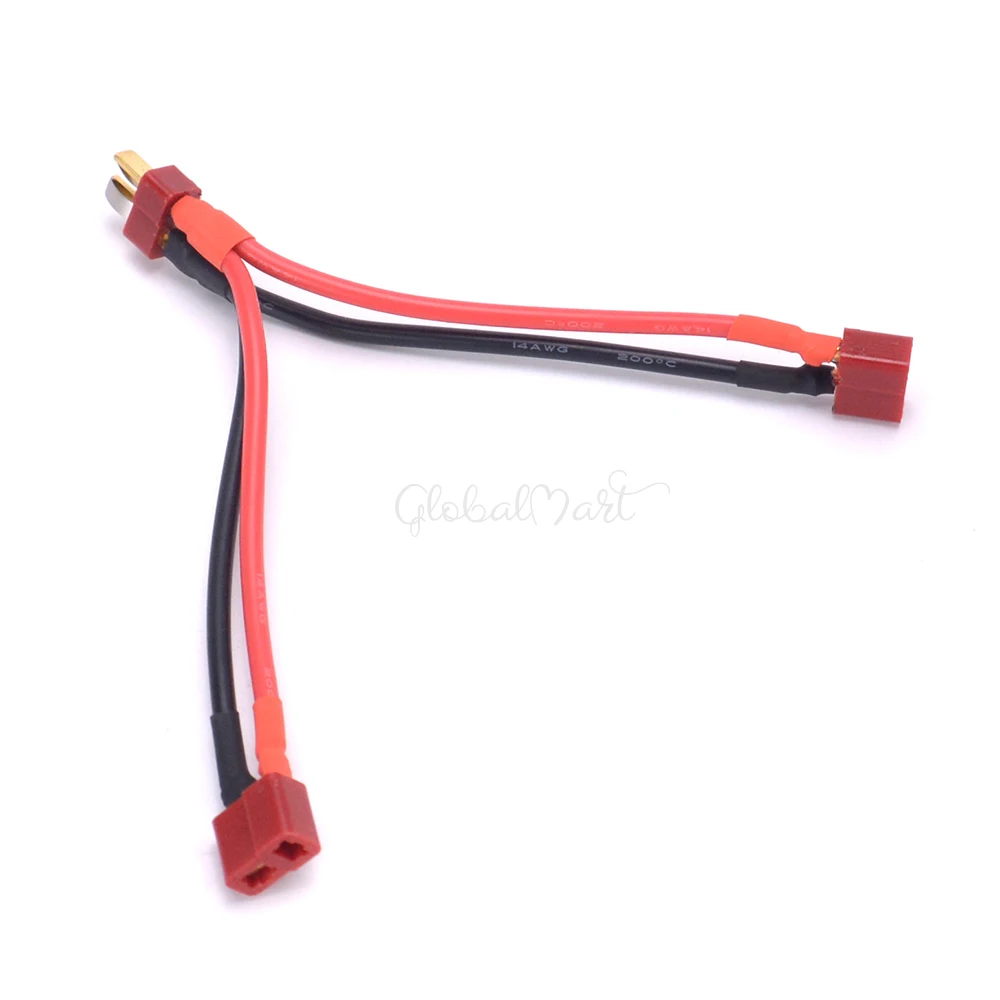 T-Plug T plug Y Wire Harness Female to Male T Plug Parallel Battery Pack Connector Cable 14AWG (22)