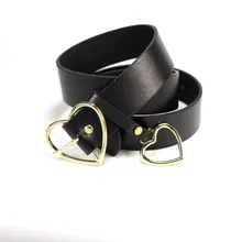 OLOME модные золотые серебряные пряжки в форме сердца ремень женские черные кожаные широкие женские ремни для девочек джинсы