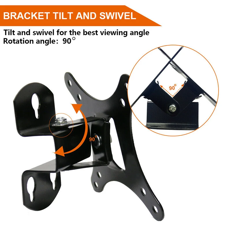

Tilt Swivel TV Wall Mount Bracket Fit for 15-27in LCD Plasma Flat Monitor SLC88