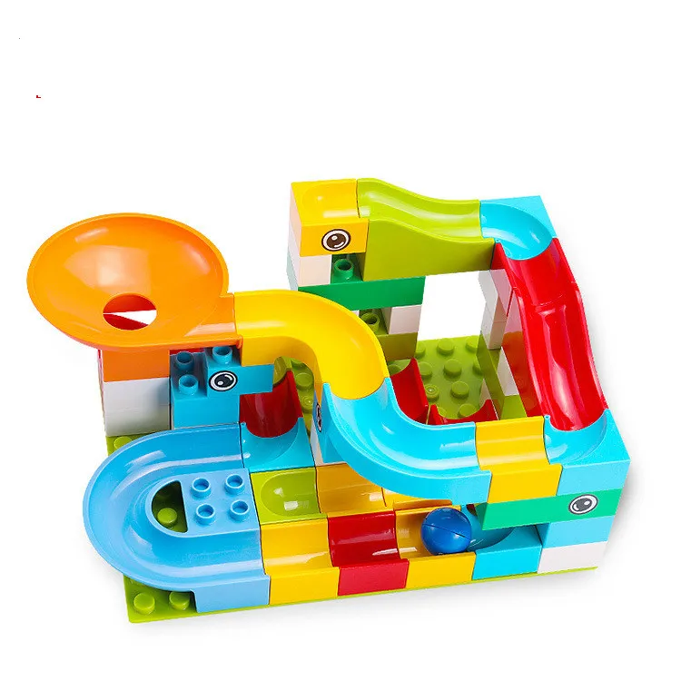 

52Pcs Marble Race Run Maze Balls Track Building Blocks Funnel Slide Big Size Building Brick Compatible Legoings Duploed