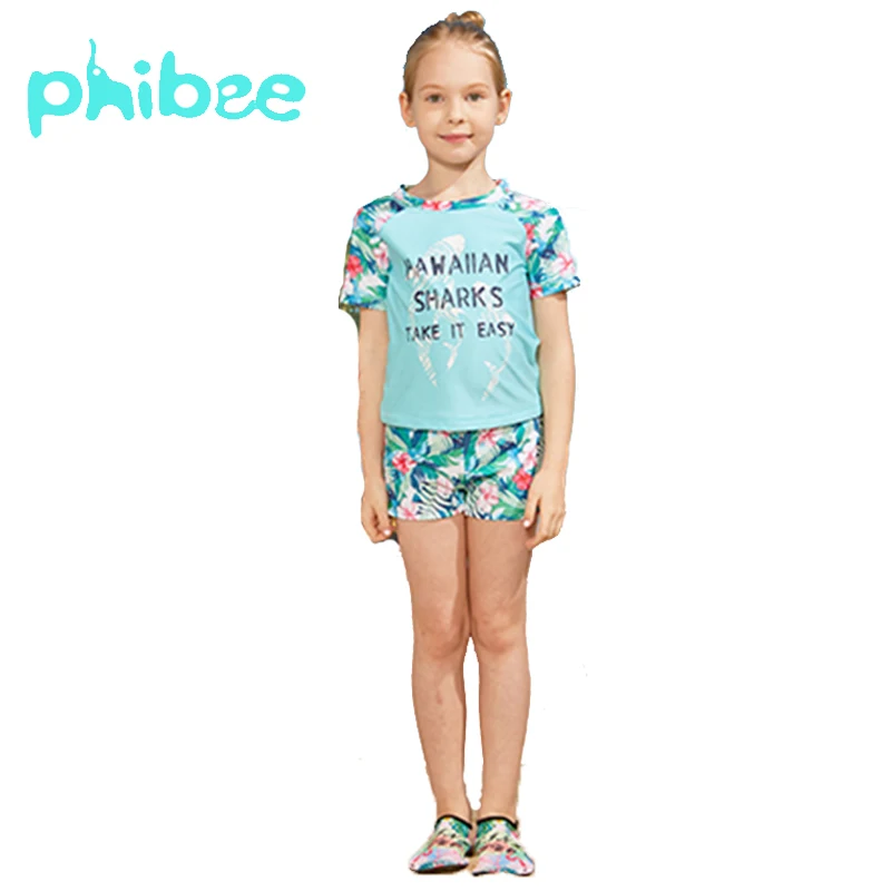 

Phibee Girls Swimsuit For Girls Child Swimwear Bikini Set Two Pieces Beachwear Toddler Swimming Kid Clothes