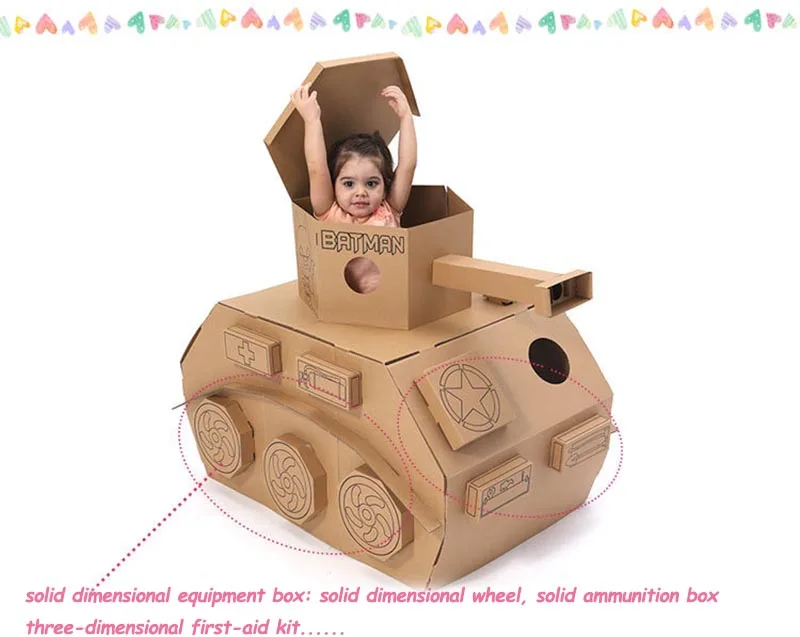 Cool Tank большой diy-раскраска игрушки игрушечный танк детская палатка игра дом