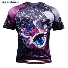 Велоспорт Джерси синий фиолетовый цвет Монстр печати Человек Велосипедная форма сжатия велосипед Костюмы новое кольцо