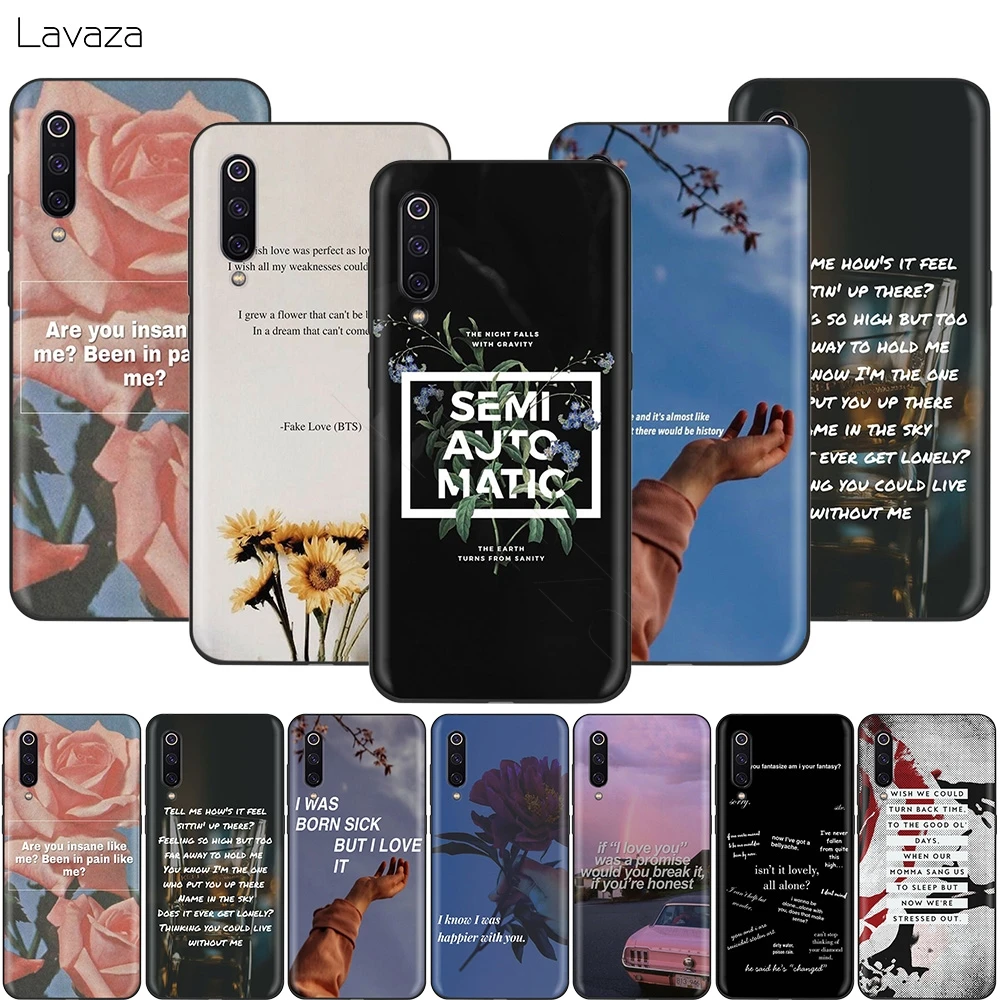Чехол Lavaza с текстами песен в эстетике для Xiaomi Redmi Note 8 8A 7 6 6A 5 5A 4 4X 4A Go Pro Plus