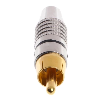 

20 Pcs RCA Plug Audio Video Locking Cable Connector Gold Plated