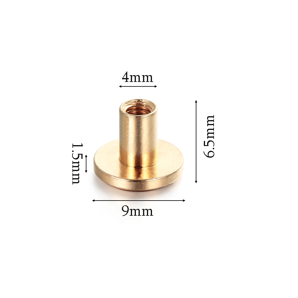 10 шт. 5/6. 5/8 мм однотонные с заклепками и декоративными полосами; Винт кожа корабль ногтей болт бухгалтерия круглой головкой и крестообразным шлицем Чемодан ремесло одежды латунь лак для ногтей